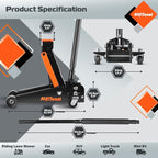 3 Ton Floor Jack, Heavy Duty Hydraulic Jack - Image 4