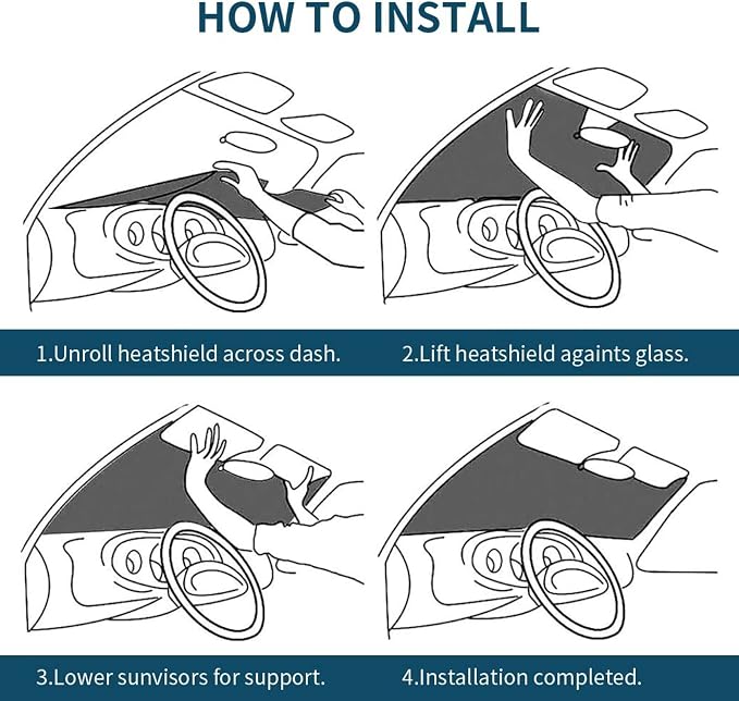 Marble Car Windshield Sunshade Front Window Sun Visor Protector Foldable Shield - Image 8