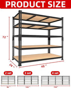 PrimeZone Heavy Duty Garage Storage Shelves - Image 3