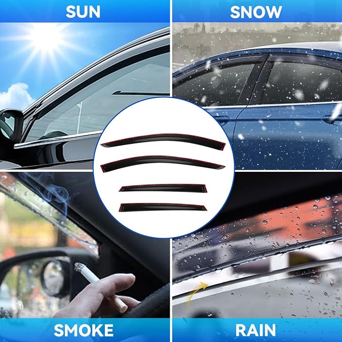 4pcs Window Visors Compatible - Image 3