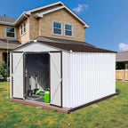 10' x 8' XL Outdoor Storage Shed, Sturdy Metal Building w/Lockable Doors - Image 5