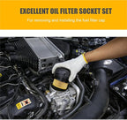 Oil Filter Socket Set 14pcs 3/8" Cap Wrenches Tool Kit - Image 7