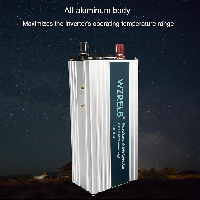 WZRELB 1000W Pure Sine Wave Inverter 36V DC to 110V 120V AC, Car Power Inverter - Image 5
