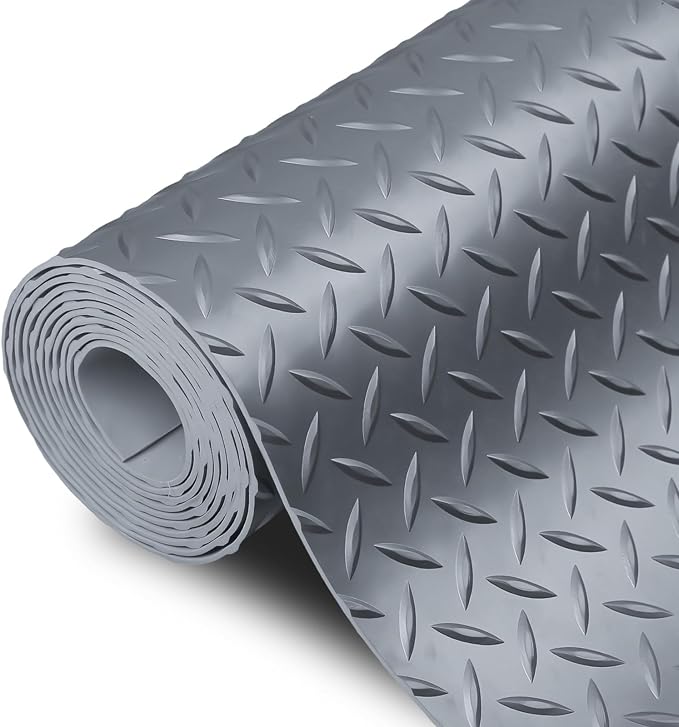 SEAL 6 x 10 Ft Premium Garage Floor Mat, Solid 2.8mm Thick Gray Commercial by SEAL