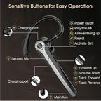 Bluetooth Headset, Wireless Bluetooth Earpiece - Image 6