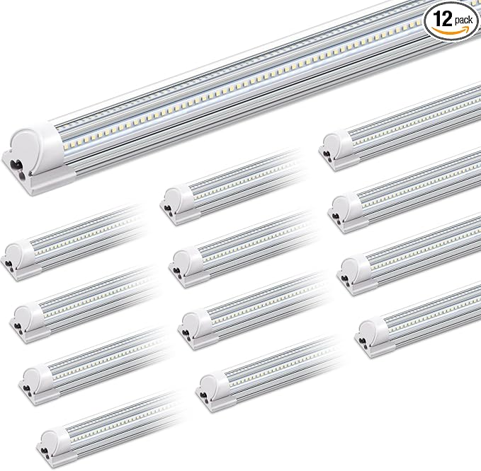 Barrina 8FT LED Shop Light, 100W 15000LM 6500K Super Bright White, Linkable by Barrina