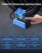 Tire Inflator Portable Air Compressor, 2X Faster Inflation, 150PSI Air Pump - Image 7