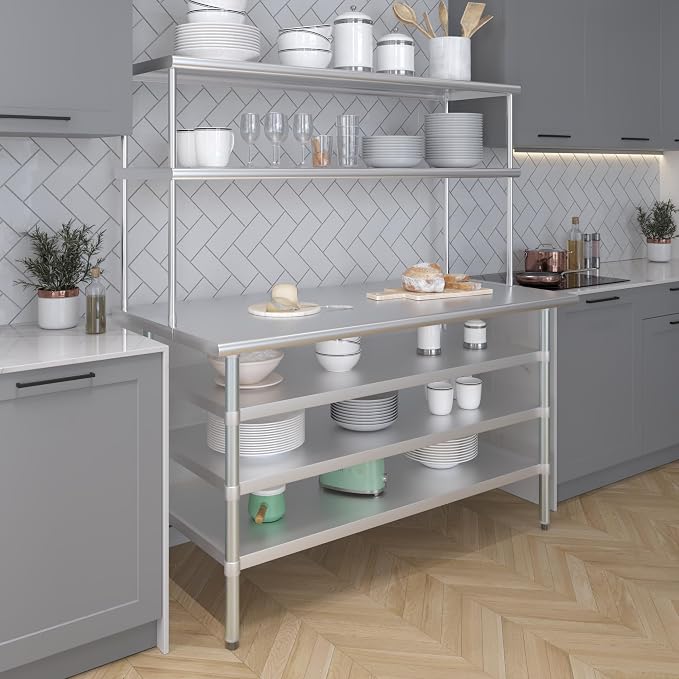 Amgood 30" x 60" Stainless Steel Work Table - Image 5