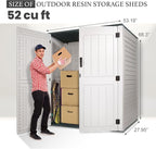 Outdoor Storage Cabinet, 52 Cu ft Resin Storage Box - Image 4