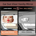 Solar Car Sun Visor Vanity Mirror, Sun Visor Makeup Mirror - Image 6