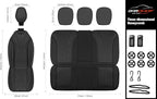 CAROMOP Luxury Faux Leather&Fabric Car Seat Covers Full Set - Image 8