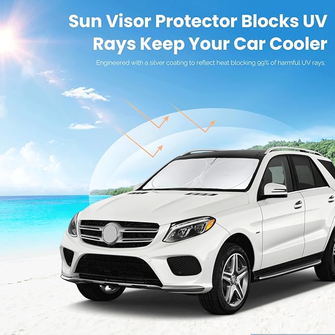 for GLC300 Windshield Sun Shade Foldable Sunshade - Image 2
