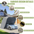 Stainless Steel Carport, Foldable Retractable Garage, Heavy Duty Mobile Carport - Image 7
