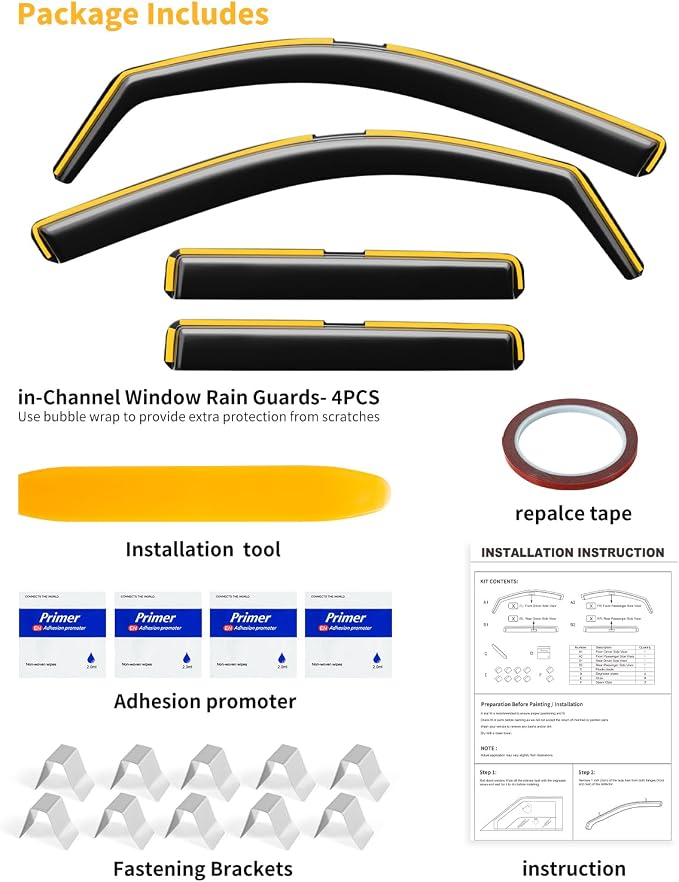 in-Channel Window Rain Guards Fit - Image 9