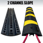 2 Channel Rubber Speed Bumps Humps, 6 Feet Long Traffic Driveway Ramp - Image 4