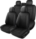 Leather Car Seat Covers, Breathable and Waterproof Seat Cover Full Set by HChengkikz
