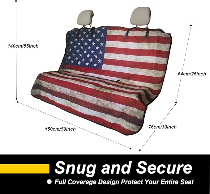 Back Seat Cover for Car Trucks Van SUV, Waterproof Rear Bench Towel Seat Covers - Image 4