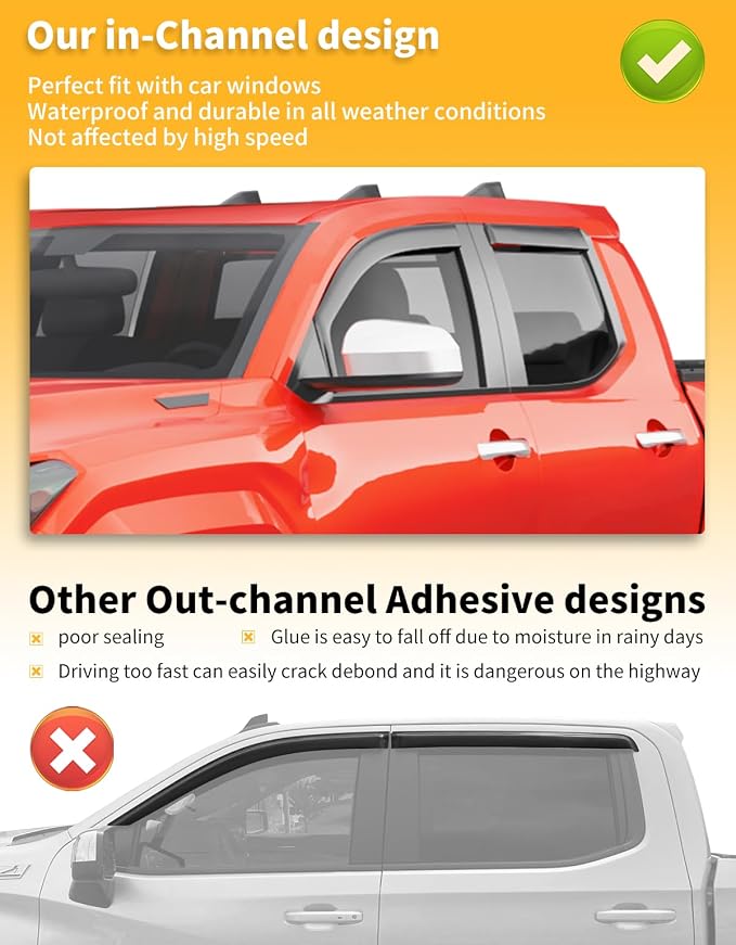 in-Channel Window Rain Guards Fit - Image 7