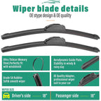 18" 18" 11" Windshield Wiper Blades Replacement - Image 3