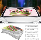 Funny Frog Car Sun Shade Windshield Sunshade Foldable Front Window Shield Cover - Image 5