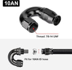 EVIL ENERGY 10AN 180 Degree PTFE One Piece Full Flow End Hose Fitting Aluminum - Image 4