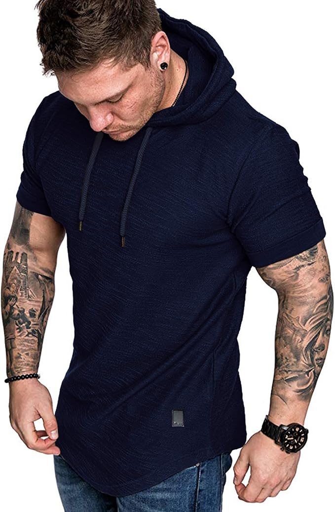 Lexiart Mens Fashion Athletic Hoodies Sport Sweatshirt Solid Color Fleece by Lexiart