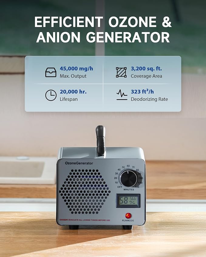 CREWORKS Ozone Odor Machine, Commercial Ozone Generator Air Purifier - Image 2