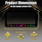 Colorful Dachshund License Plate Frame Lifeline Dogs Paws License Plate Holder - Image 2
