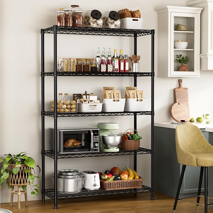 SINGAYE 5 Garage Heavy Duty Shelving Unit Kitchen Pantry Close Home Organizers - Image 6