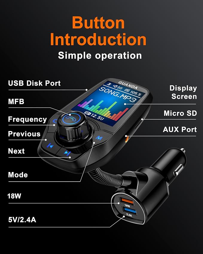 Upgraded Bluetooth FM Transmitter - Image 7