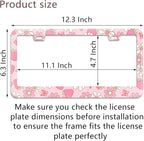 Flowers License Plate Frame Car Universal Stainless Steel Accessories - Image 3