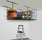 3 x 8FT Overhead Garage Storage Rack, Adjustable Ceiling Storage Racks - Image 4