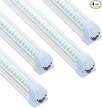 4 Pack 2FT T8 LED Shop Lights, 30W Integrated Tube Light, 4800LM 6000-6500K by Unknown