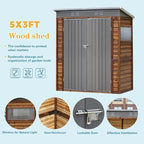 MyVoice 3x5 FT Wooden Outdoor Storage Shed - Image 3