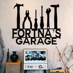 Personalized Dad's Garage Metal Sign - Image 2