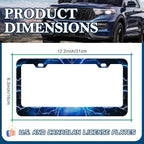 Blue Lightning License Plate Frames - Image 2