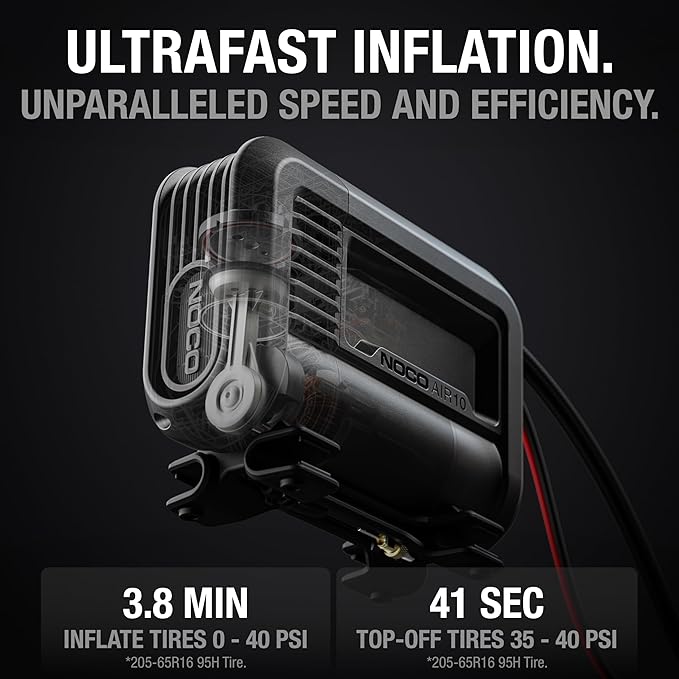 NOCO AIR10: UltraFast 10A Tire Inflator - 12V Portable Air Compressor Pump - Image 3