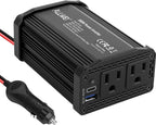 300W Car Power Inverter 12v to 110v, Car Plug in Adapter Outlet by ALLWEI
