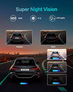 AI Dash Cam Front Rear Inside, 4 Channel 3k+1080P*3 Dashcam - Image 5