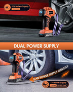 Tire Inflator Air Compressor, 21V Cordless Car Tire Pump - Image 3