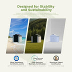 Patiowell 8 x 12 FT Resin Outdoor Storage Shed - Image 9
