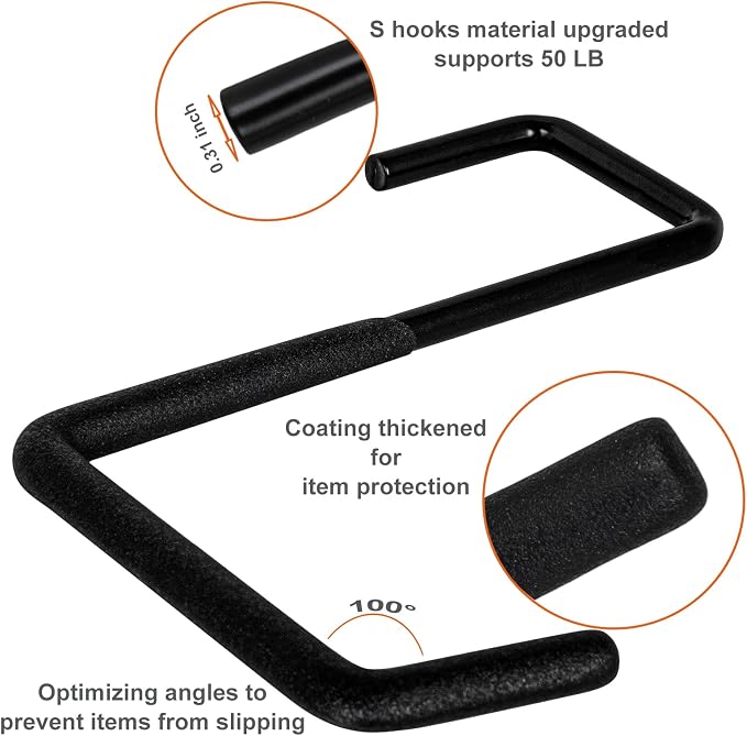 Rafter Hanger Hook 2 Pcs, Large S Hooks, Upgraded Fence Hangers, Ladder and - Image 3