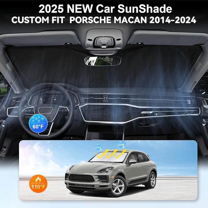 Custom Fit Macan Windshield Sunshade - Image 4
