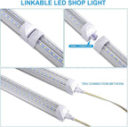 4 Pack, Led Shop Lights, 8FT Led Shop Light, 100W 6000K 15000LM Clear White - Image 3