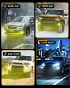 Auxbeam Color Play Series SAE Fog Lights, 3 Inch LED Fog Lights - Image 9