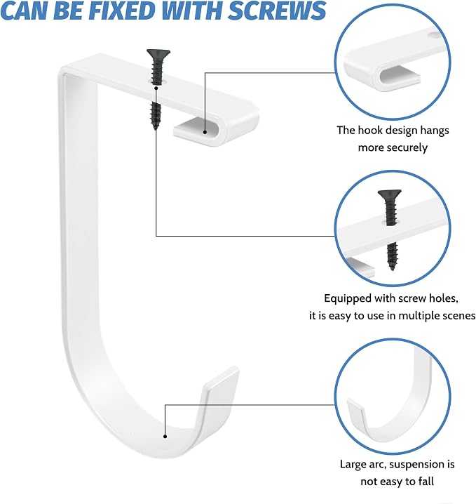 6-Pack Heavy Duty Flat Hook Accessory - Image 5