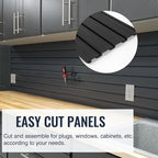 Slatwall Panel Garage Organizer PVC Slatwall Heavy Duty Wall Mounted Rack - Image 8