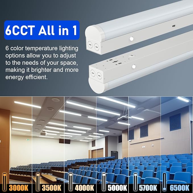 8FT LED Linear Strip Light, Super Bright 8 Foot LED Shop Lights 100W 90W 80W - Image 2