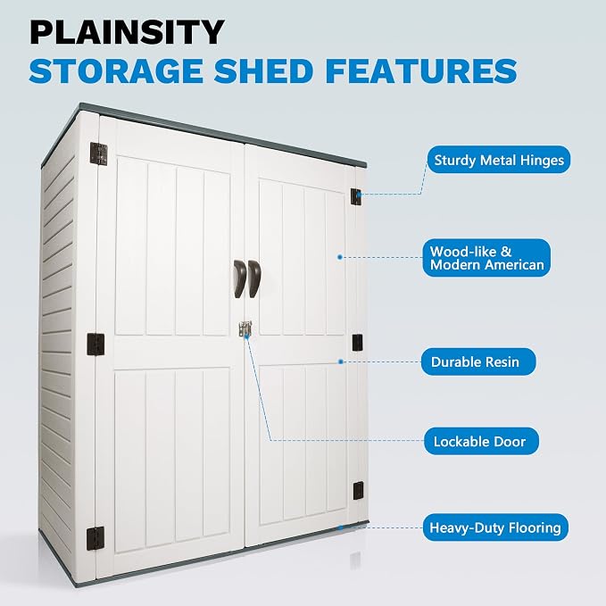 Outdoor Storage Cabinet, 52 Cu ft Resin Storage Box - Image 7