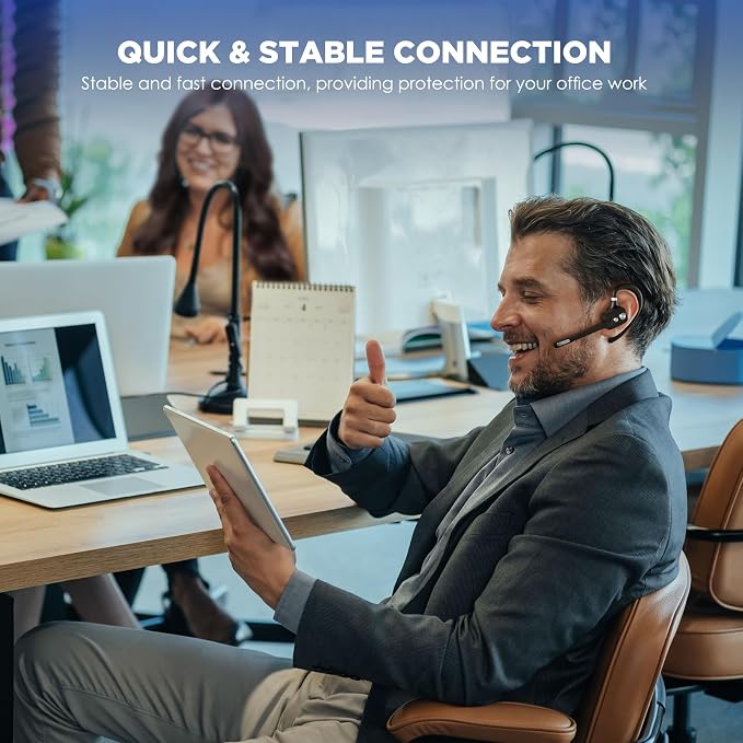 Bluetooth Headset, Wireless Bluetooth Earpiece - Image 5